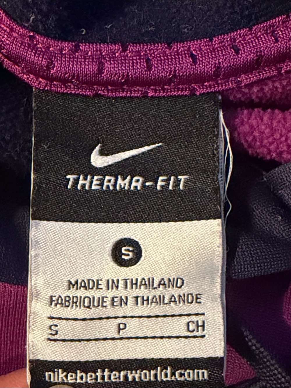 Nike Magenta & Navy Raglan Pullover Hoodie - Picture 2 of 4